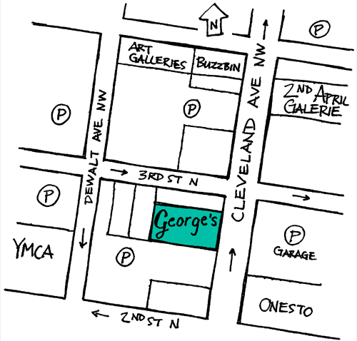 George's map downtown canton